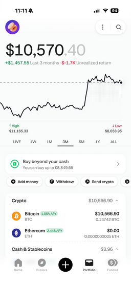Preview of the Kraken app