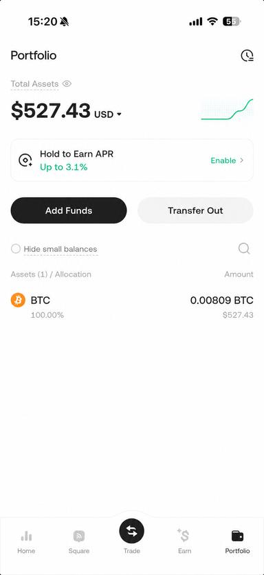 Preview of the KuCoin app