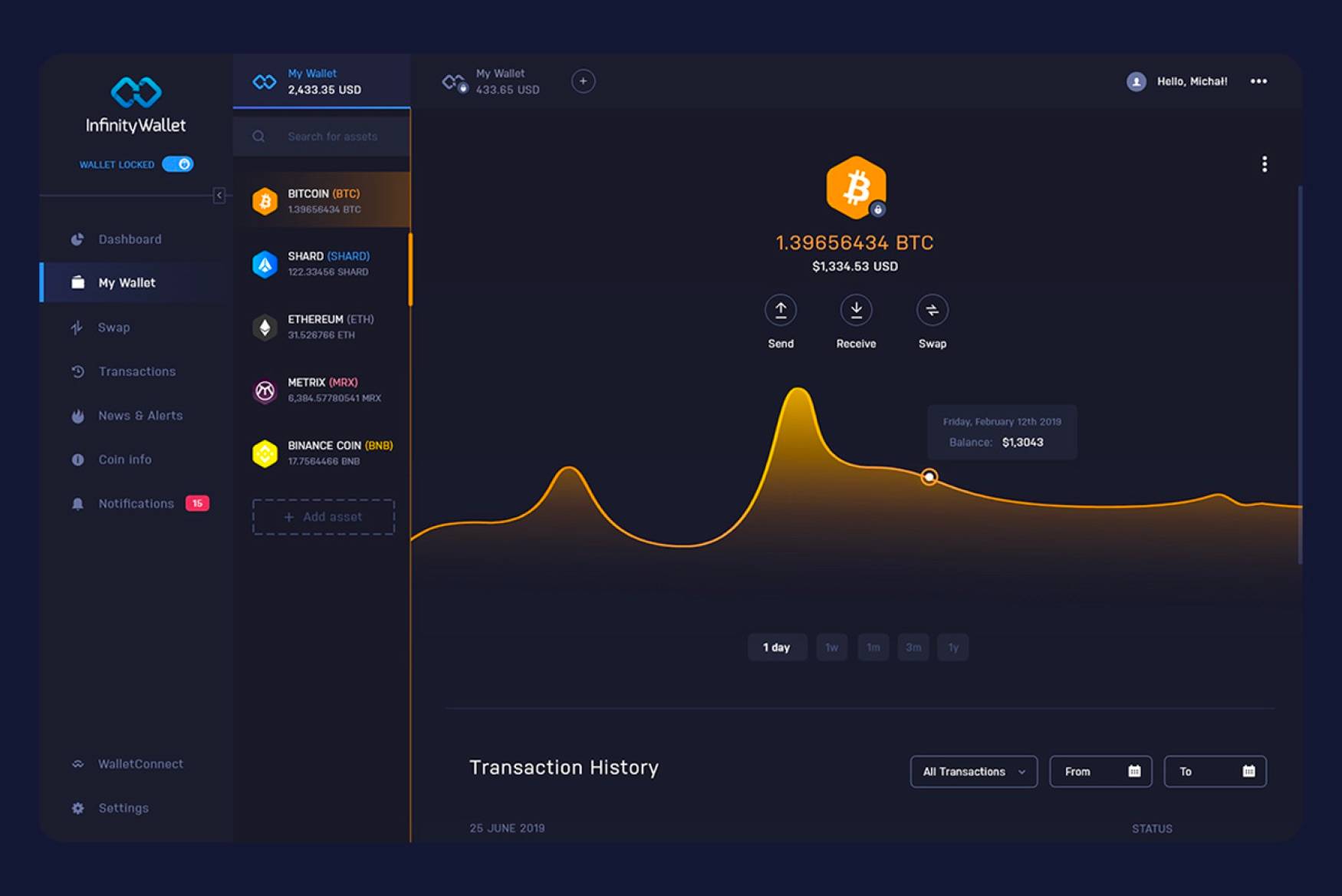 Screenshot Infinity Wallet
