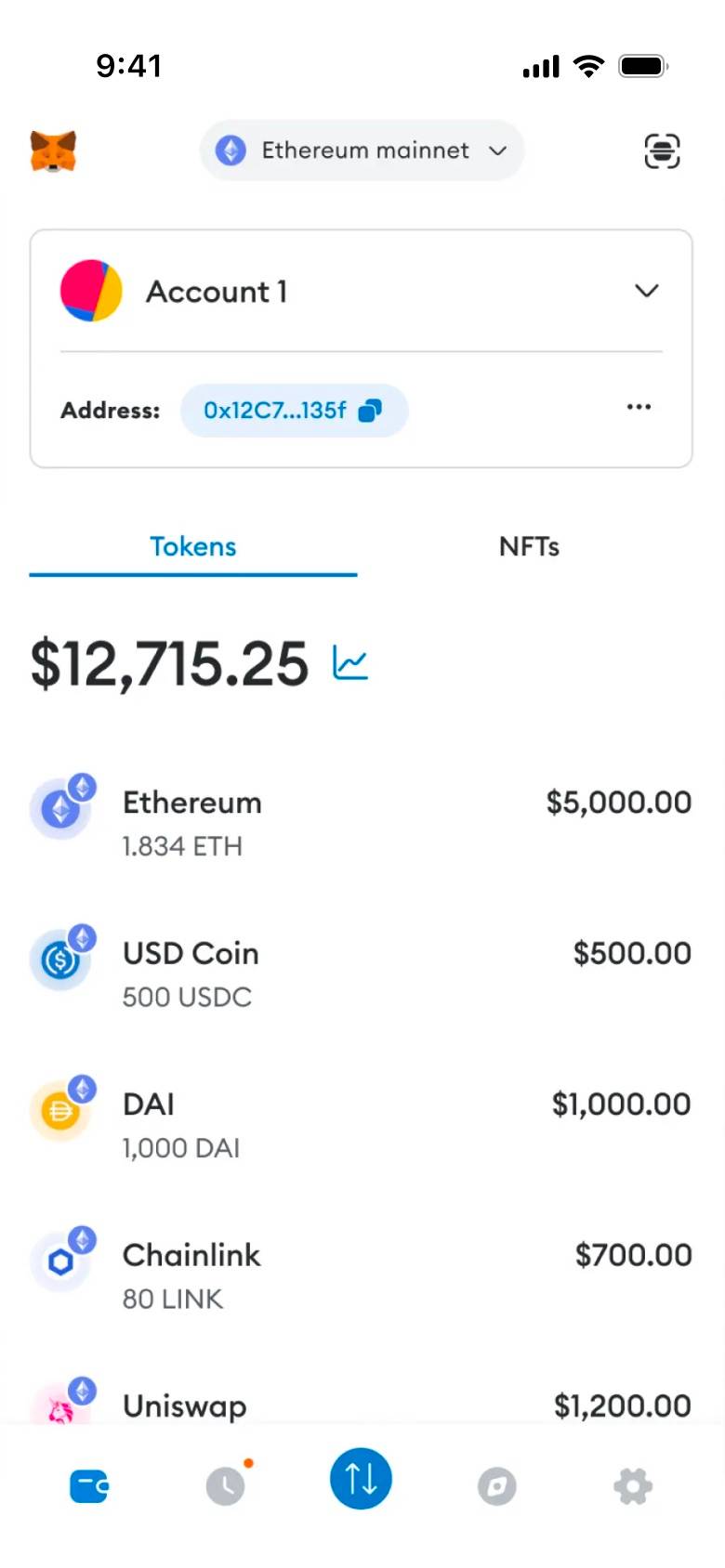 Screenshot MetaMask