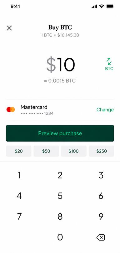 Buy crypto in the Bitstamp app