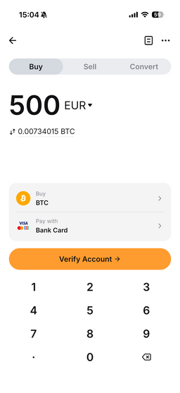 Buy crypto in the Bybit app