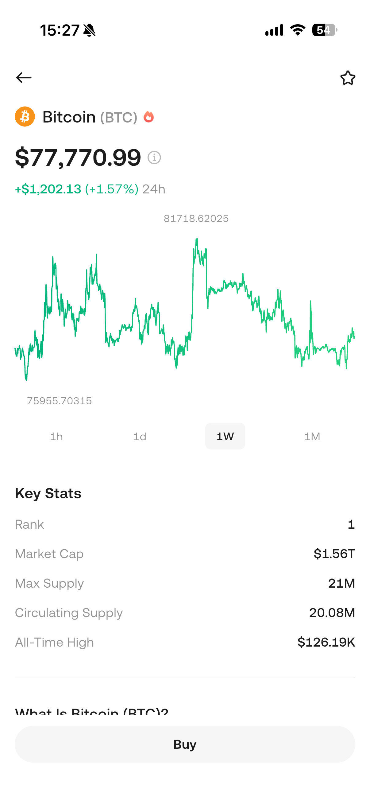Track crypto prices in the KuCoin app